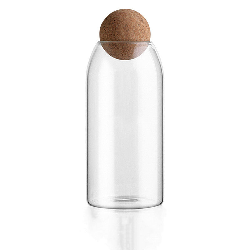 Cork Glass Storage Canister