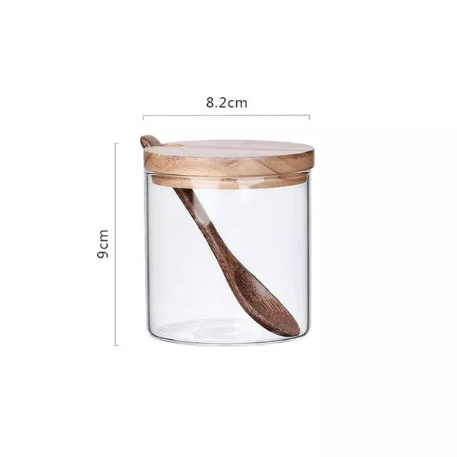 Glass Spice Storage Jar