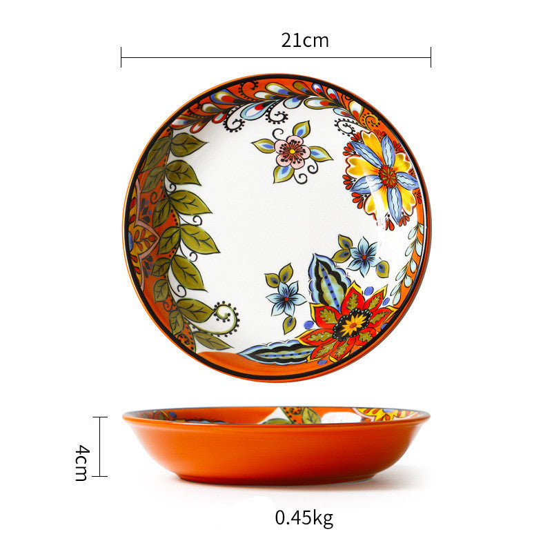 Pastoral Ceramic Dinner Plate