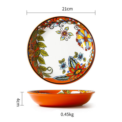 Pastoral Ceramic Dinner Plate