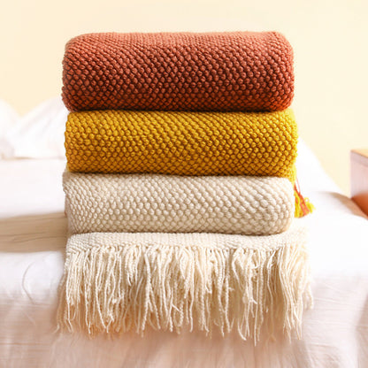 Pineapple Knit Sofa Blanket