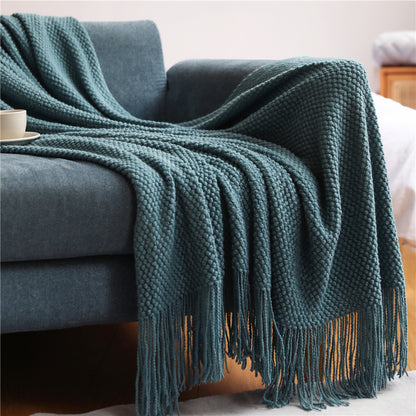 Pineapple Knit Sofa Blanket
