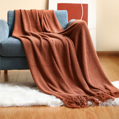 Pineapple Knit Sofa Blanket
