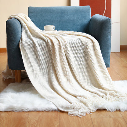 Pineapple Knit Sofa Blanket