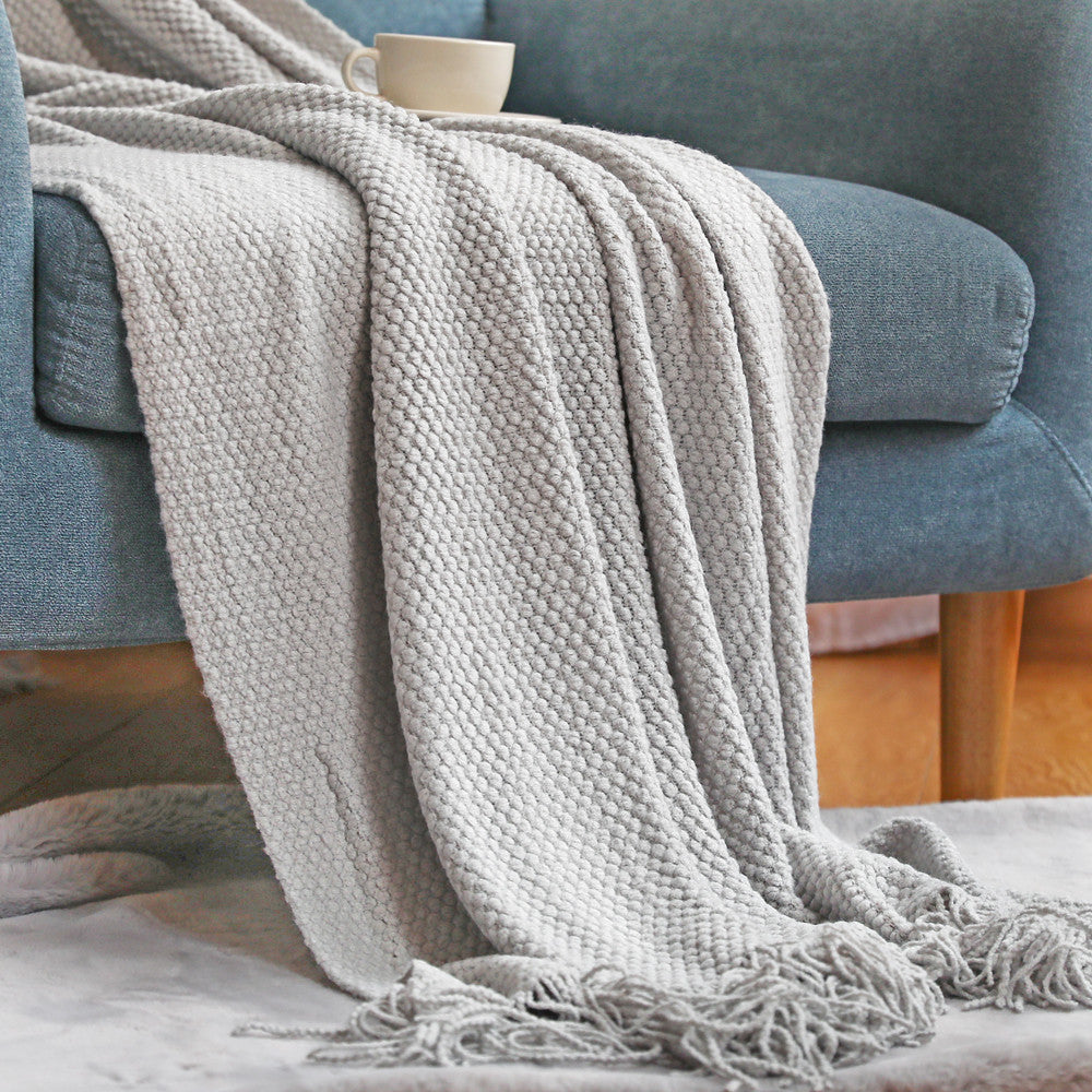 Pineapple Knit Sofa Blanket