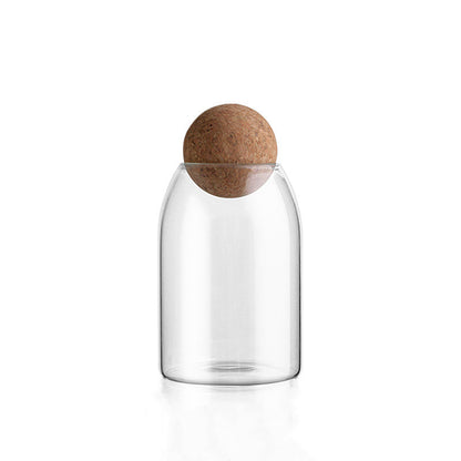 Cork Glass Storage Canister