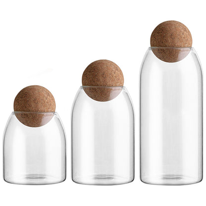 Cork Glass Storage Canister