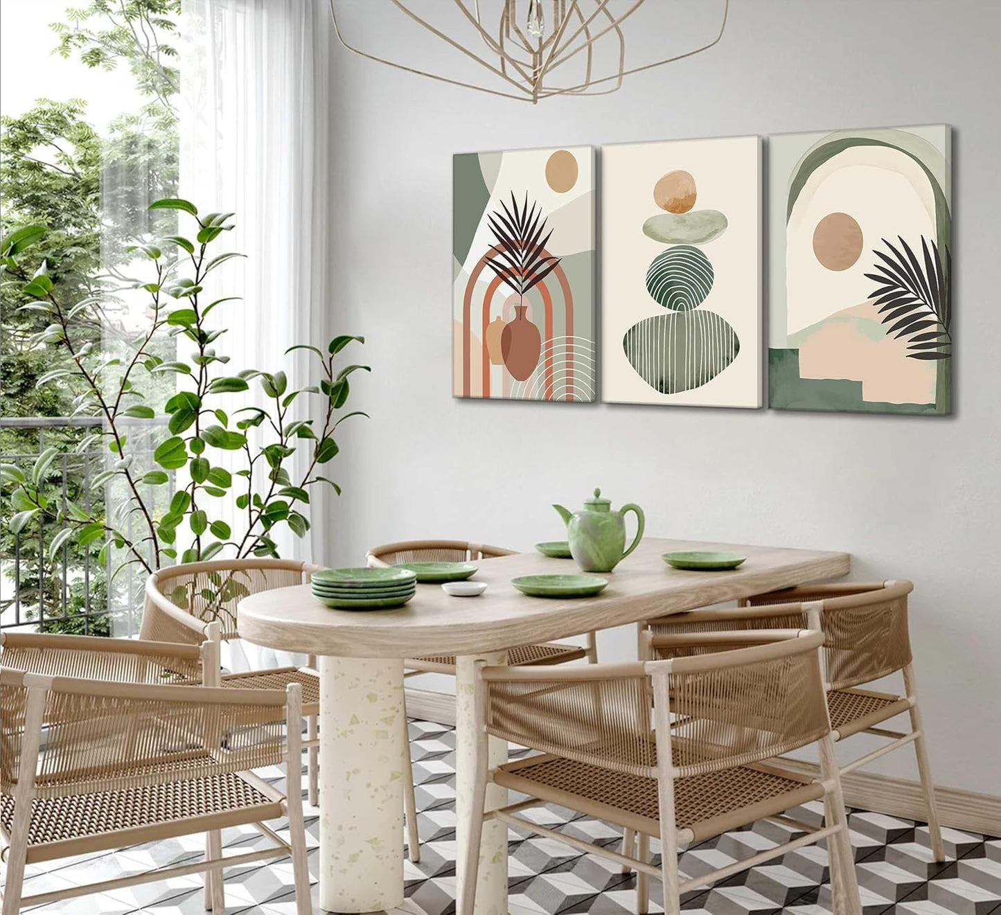 Boho Canvas Wall Art Set
