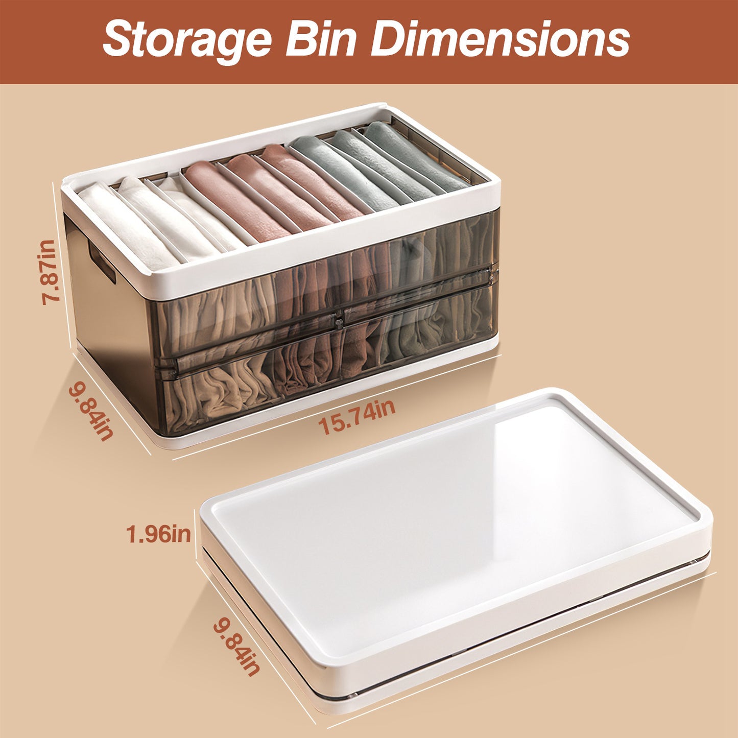 Foldable Stackable Storage Bins