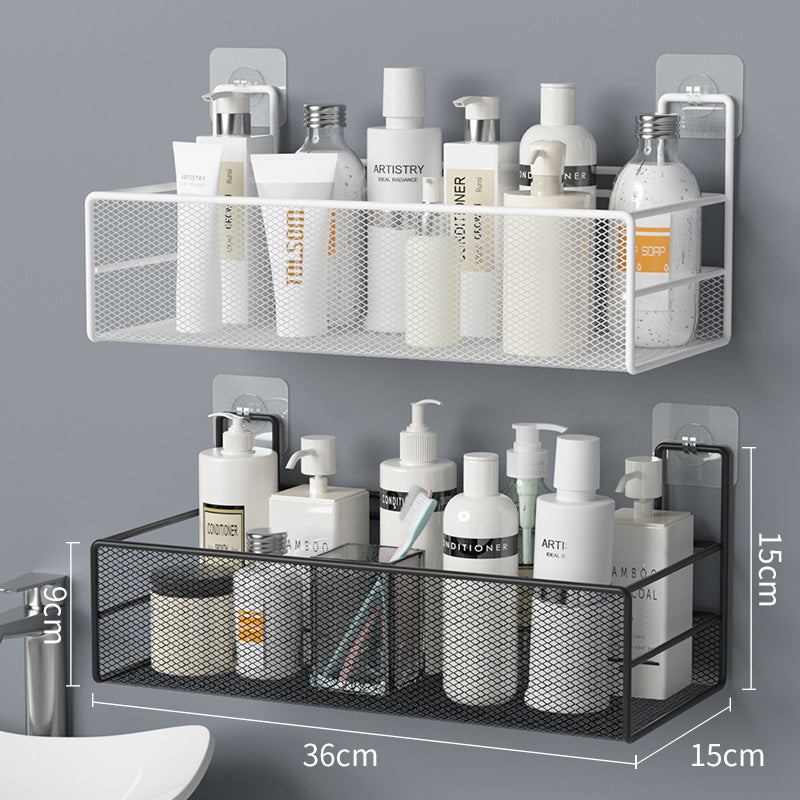 Wall-Mounted No-Drill Bathroom Shelf
