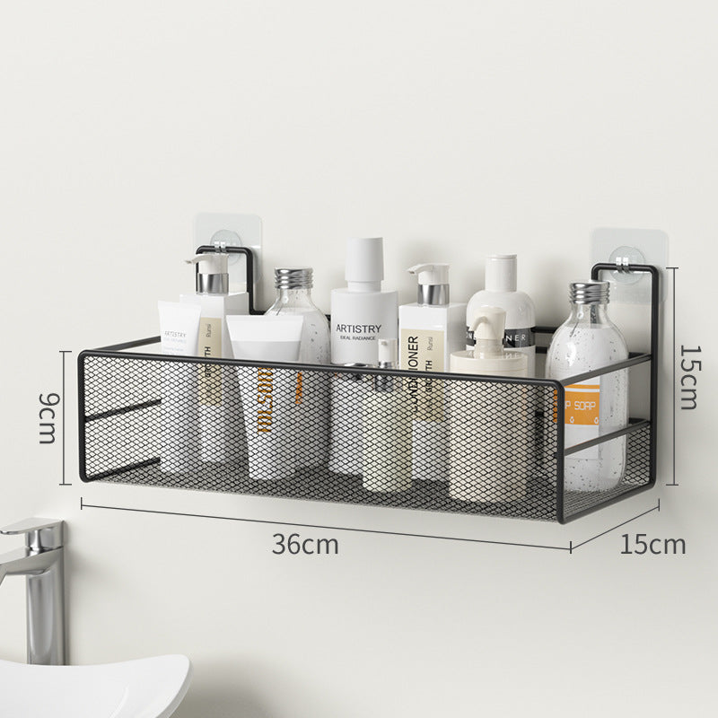 Wall-Mounted No-Drill Bathroom Shelf
