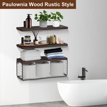 Floating Shelf With Basket