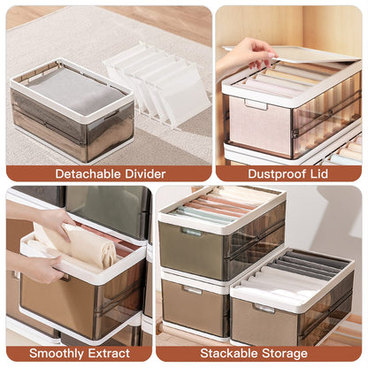 Foldable Stackable Storage Bins