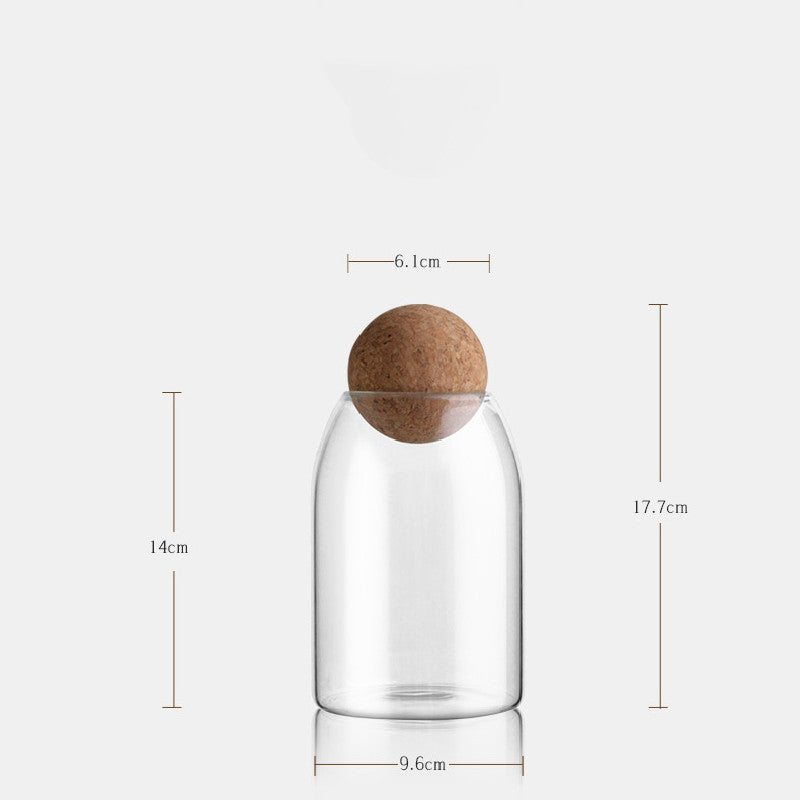 Cork Glass Storage Canister
