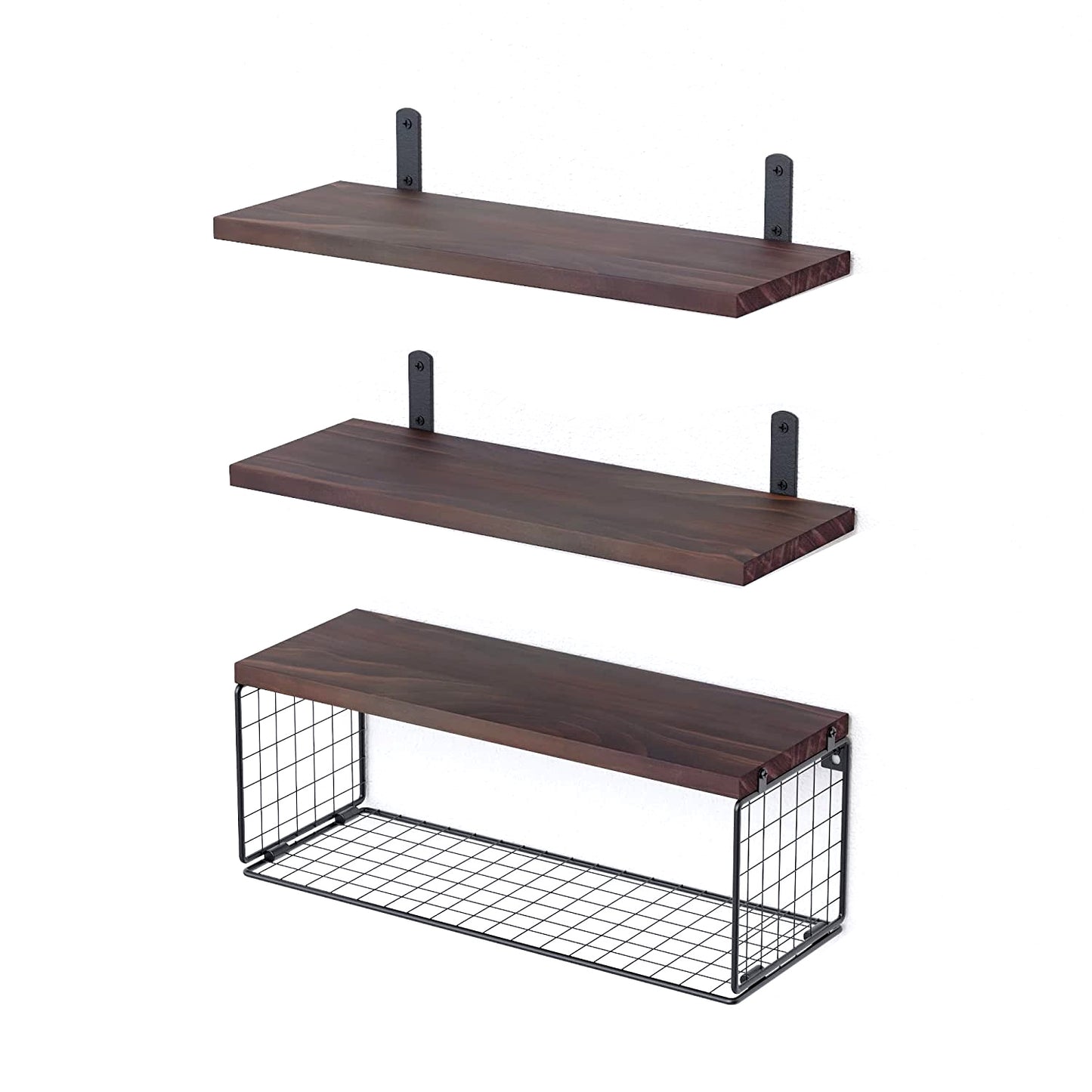 Floating Shelf With Basket