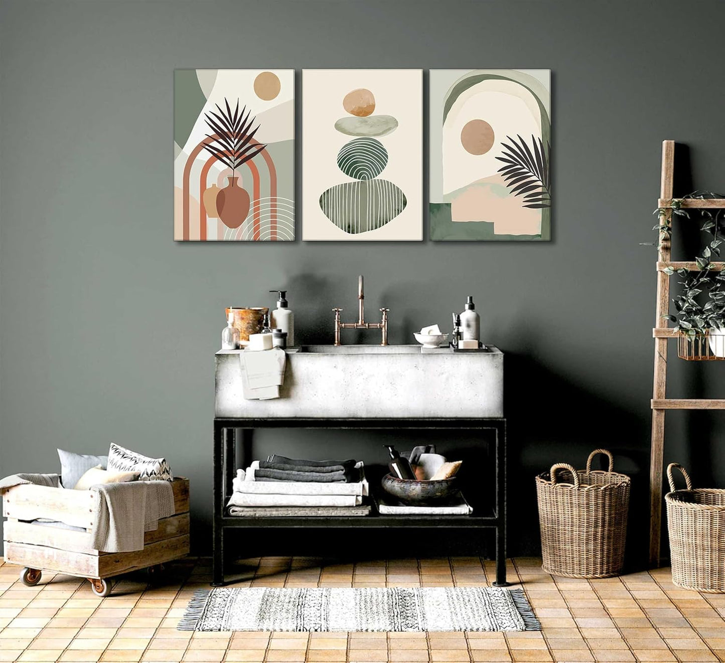 Boho Canvas Wall Art Set