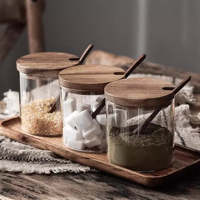Glass Spice Storage Jar