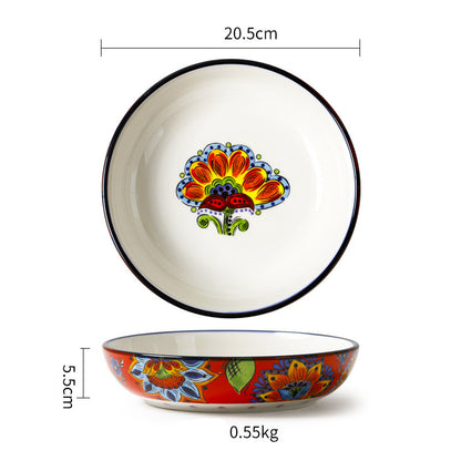Pastoral Ceramic Dinner Plate