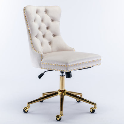 Velvet Tufted Swivel Chair