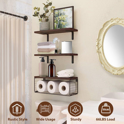 Floating Shelf With Basket
