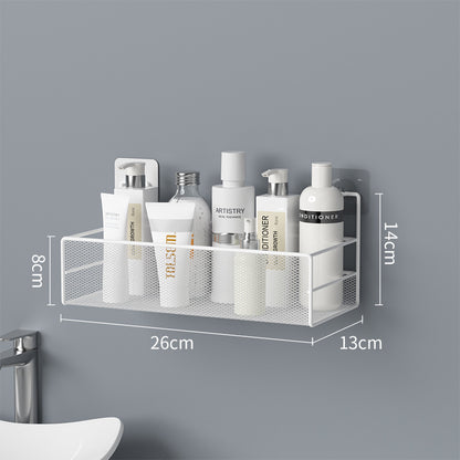Wall-Mounted No-Drill Bathroom Shelf