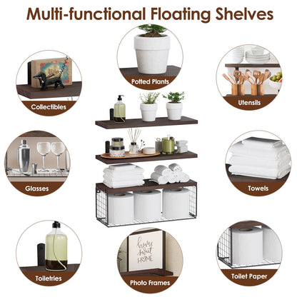 Floating Shelf With Basket