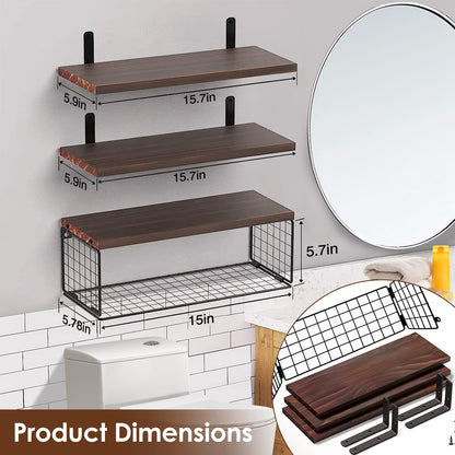 Floating Shelf With Basket