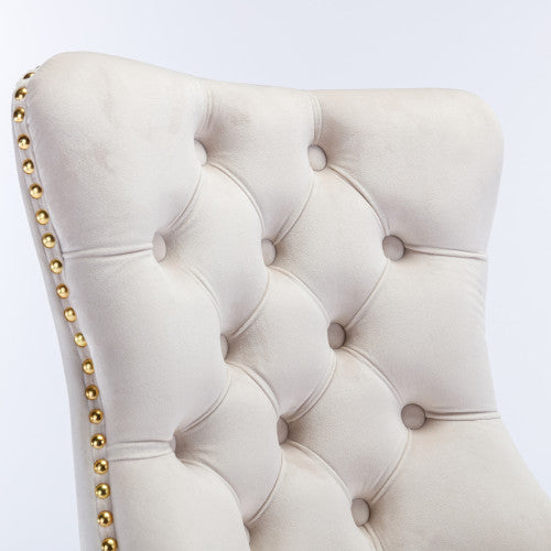 Velvet Tufted Swivel Chair