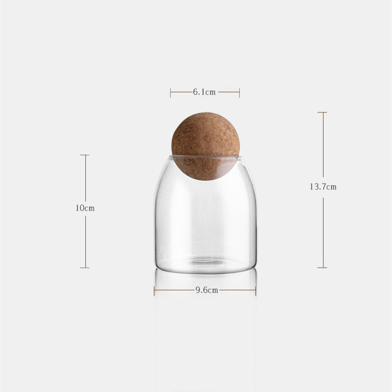 Cork Glass Storage Canister