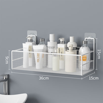 Wall-Mounted No-Drill Bathroom Shelf
