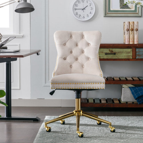 Velvet Tufted Swivel Chair