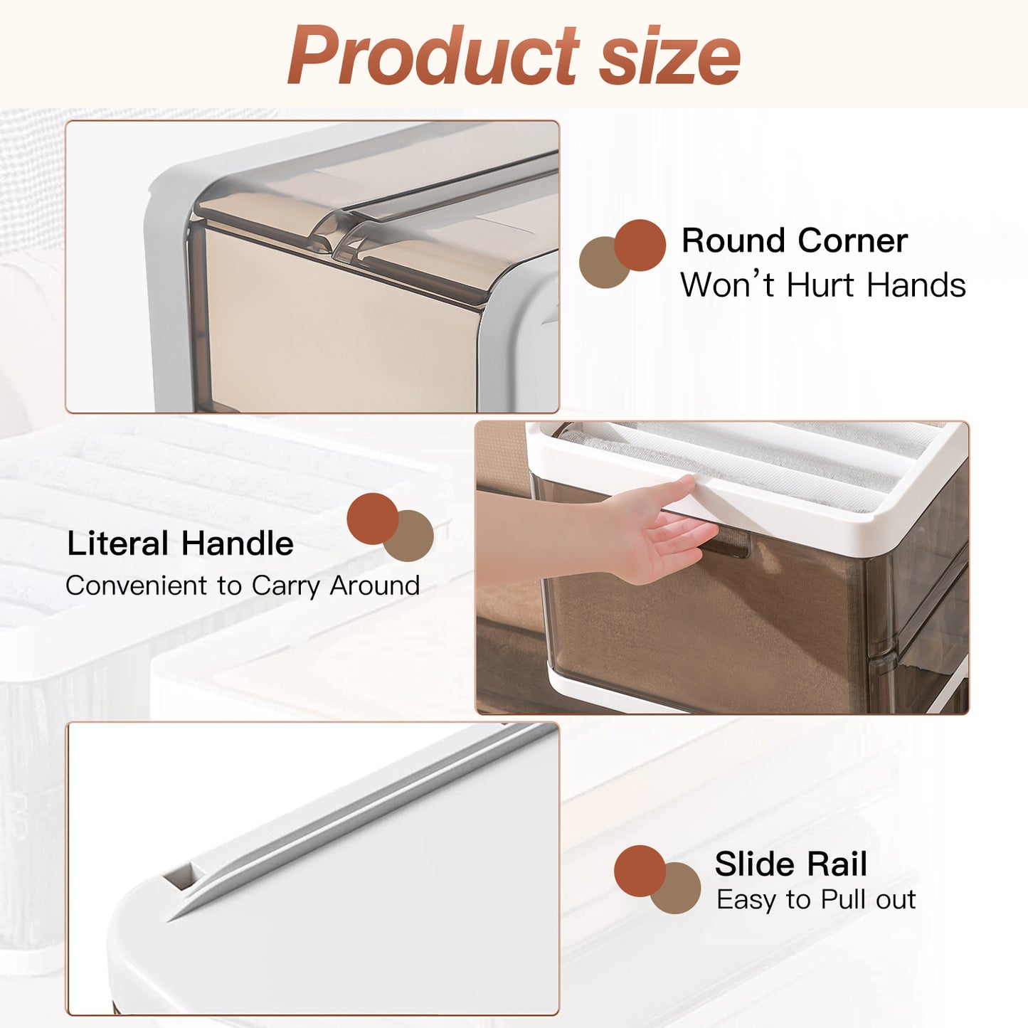 Foldable Stackable Storage Bins