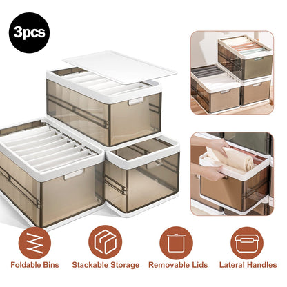 Foldable Stackable Storage Bins