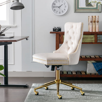 Velvet Tufted Swivel Chair