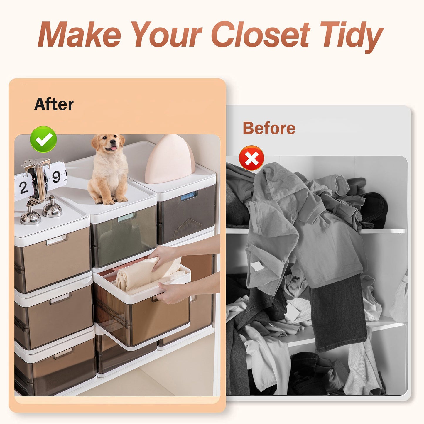 Foldable Stackable Storage Bins