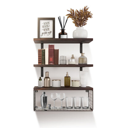 Floating Shelf With Basket